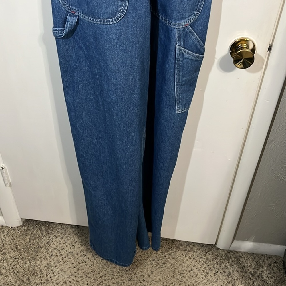 Dickies carpenter bib coveralls denim blue men’s34 x 34 preowned - Picture 6 of 8